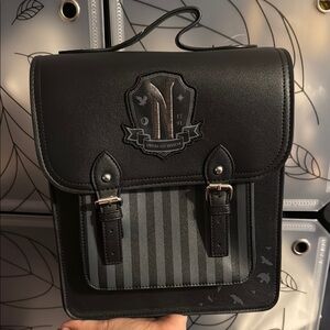 Hot Topic Black Backpack with Gothic Design